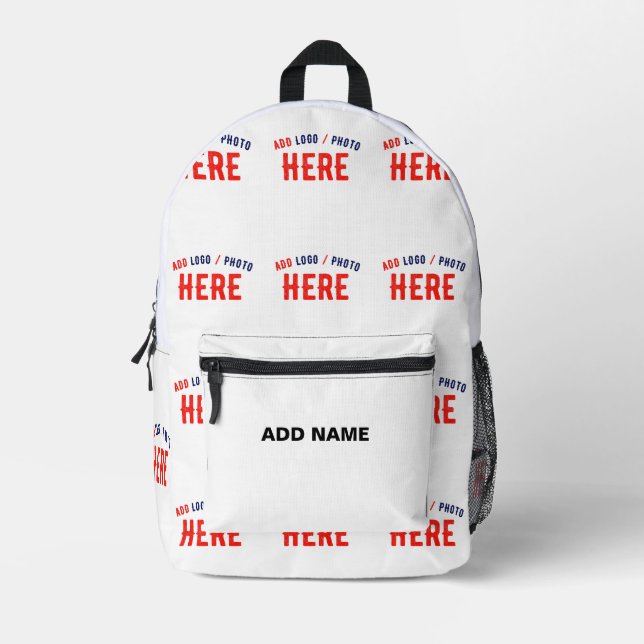 SAC À DOS IMPRIMÉ MARQUE BLANCHE MODERNE ET PERSONNALISABLE VÉRIFIÉE (Recto)