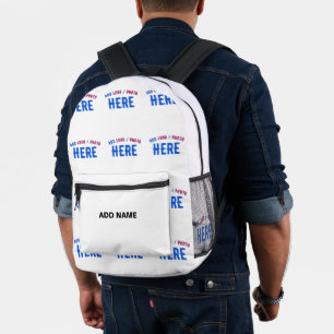 SAC À DOS IMPRIMÉ MARQUE BLANCHE MODERNE ET PERSONNALISABLE VÉRIFIÉE