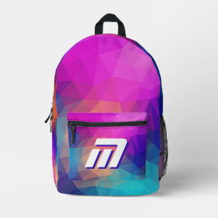 Sac À Dos Imprimé Marque de sport géométrique abstrait vibrant perso