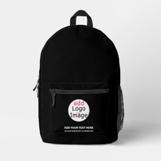 Sac À Dos Imprimé Marque professionnelle personnalisable Noir