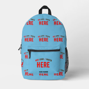 SAC À DOS IMPRIMÉ MARQUE VÉRIFIÉE SKY BLEU MODERNE ET MODERNE