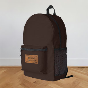 Sac À Dos Imprimé Marron Foncé Chocolat Personnalisé