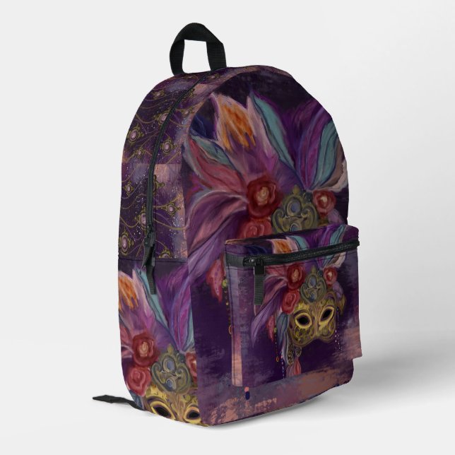 SAC À DOS IMPRIMÉ MASQUERADE VENISE  ART      (Coin arrière gauche)
