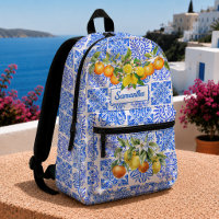 Méditerranéen Sicilien Bleu Jaune Citrus Azulejo