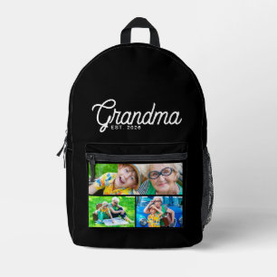 Sac À Dos Imprimé Mème Grand-mère Script Noir 3 Photo