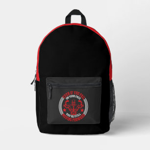 Sac À Dos Imprimé Même si vous tombez sur votre visage Gym 