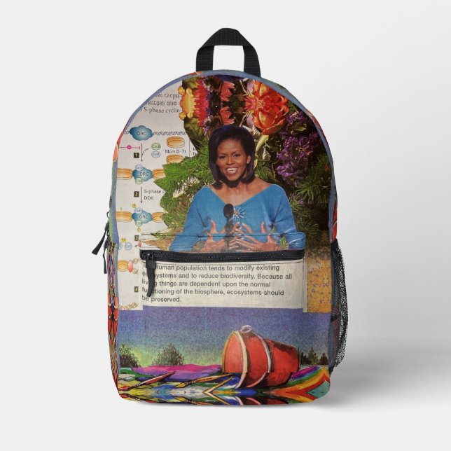 Sac À Dos Imprimé Michelle Obama Climate Change Biodiversity Quote (Recto)