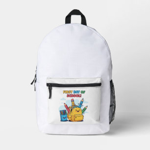 Sac À Dos Imprimé Mignon Kawaii Premier Jour d'École ! Cartable de D