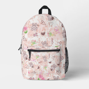 Sac À Dos Imprimé Mignon lapin japonais Kawaii et carreaux gingham r