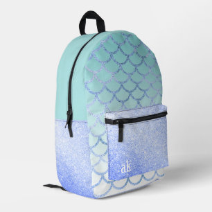 Sac À Dos Imprimé Mignonne sirène Turquoise violet Parties scintilla