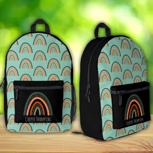Sac À Dos Imprimé Mignons garçons arc-en-ciel menthe et noir
