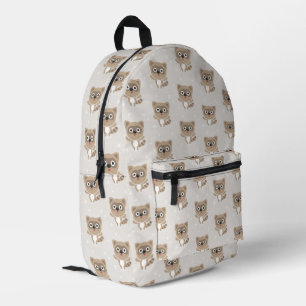 Sac À Dos Imprimé Mignons ratons laveurs de dessin animé motif d'hiv