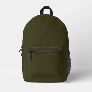 Sac À Dos Imprimé Militaire minimaliste vert uni moderne