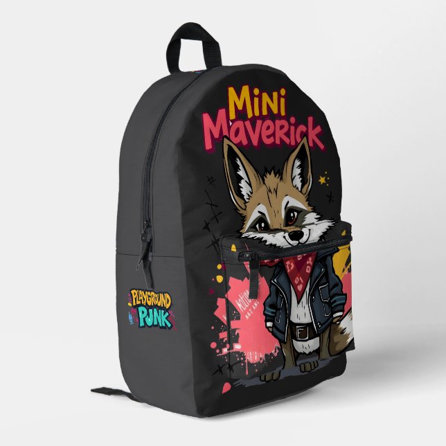 Sac À Dos Imprimé Mini Maverick Cool Rebel Coyote Playground Punk  (Coin arrière gauche)