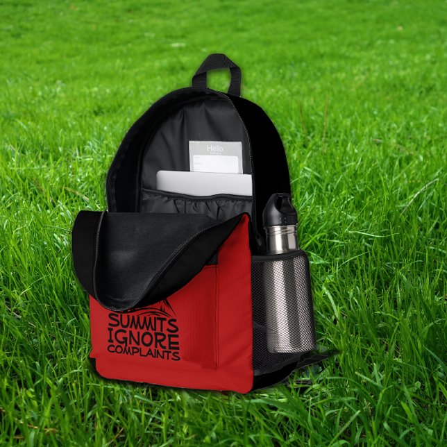 Sac À Dos Imprimé Minimalist Hiking Backpack Trail Lovers black red (Créateur téléchargé)