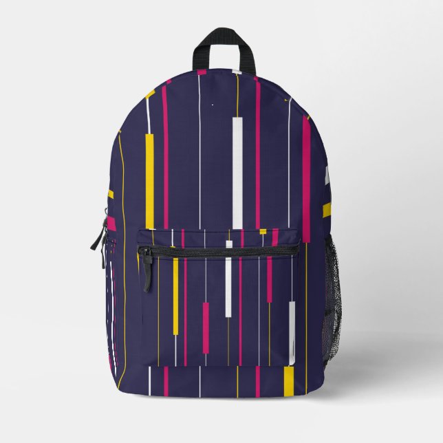 Sac À Dos Imprimé Minimalist Modern Stripes Backpack (Recto)