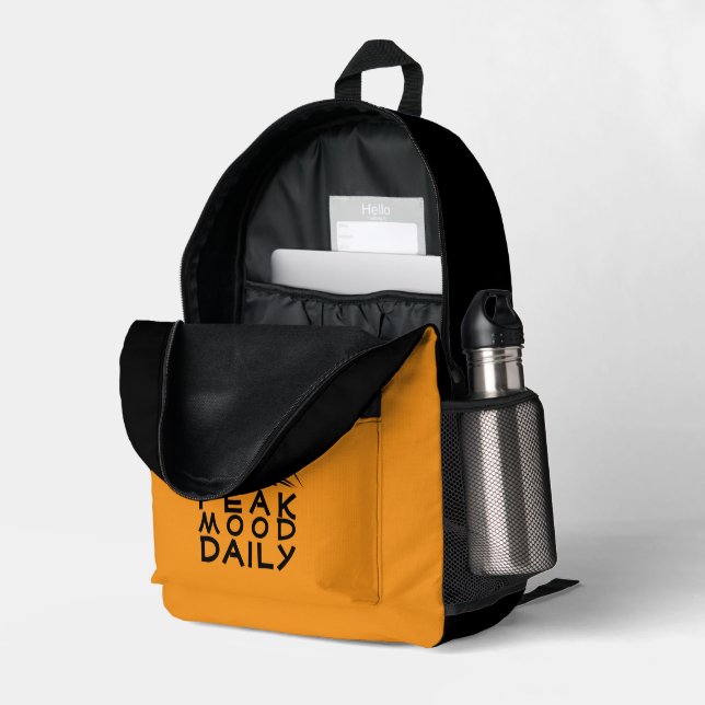 Sac À Dos Imprimé Minimalist Trail Hiking yellow Backpack (Coin arrière droit (ouvert))