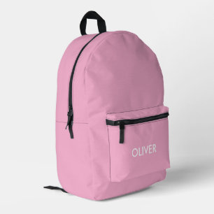 Sac À Dos Imprimé Minimaliste Rose Bubblegum Vibrant Personnalisé