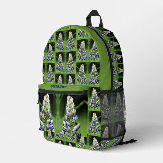 Sac À Dos Imprimé Miroir à fleurs violettes sauvages