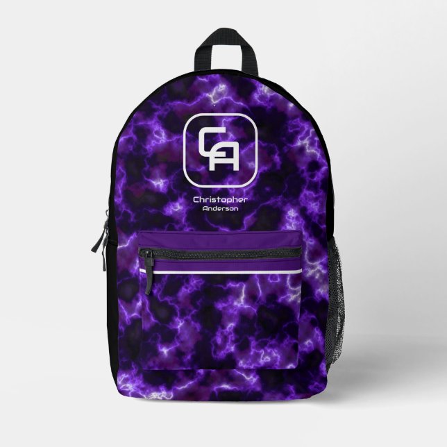 Sac À Dos Imprimé Misty Smog Monogram Purple (Recto)