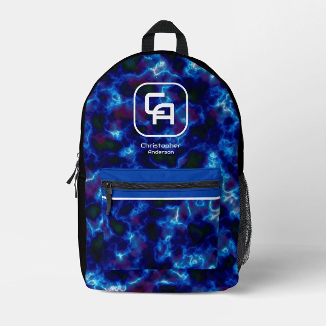 Sac À Dos Imprimé Misty Smoke Monogram Blue (Recto)