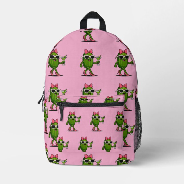 Sac À Dos Imprimé Mlle Chic Cornichon (Recto)