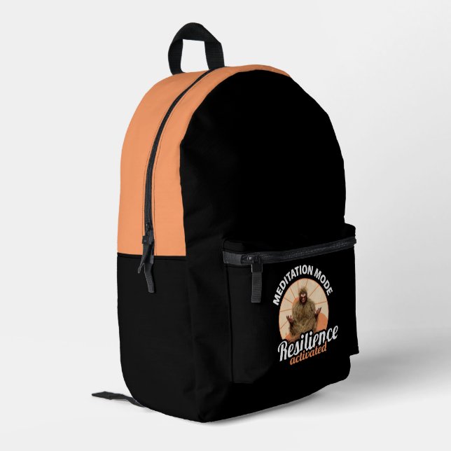 Sac À Dos Imprimé Mode Méditation Bigfoot Résilience Activée (Coin arrière gauche)