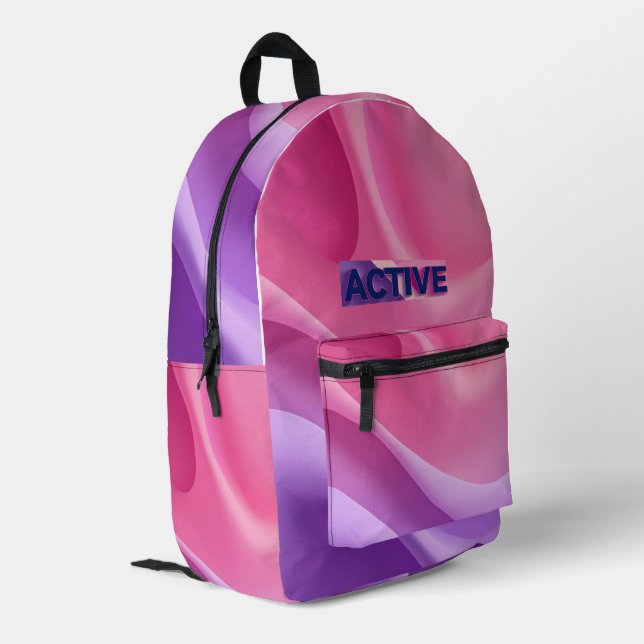 Sac À Dos Imprimé Mode Sport : Activé - Gradient Athletic Girl Bac (Coin arrière gauche)