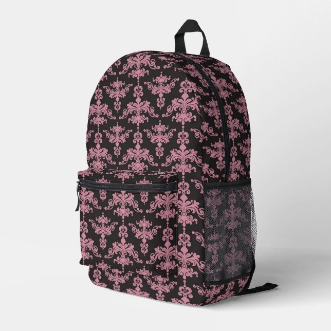 Sac À Dos Imprimé Modèle Damask (Coin arrière droit)