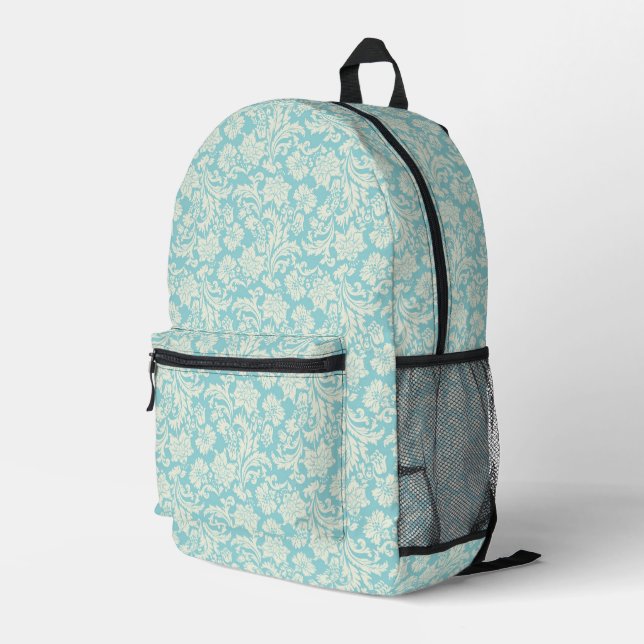 Sac À Dos Imprimé Modèle de Damas 3 (Coin arrière droit)