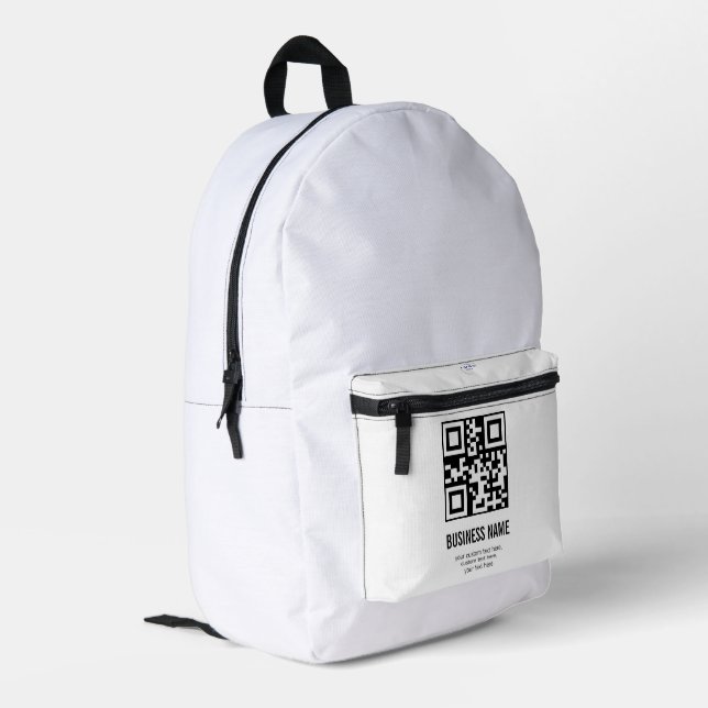 Sac À Dos Imprimé Modèle de nom de logo d'entreprise de code QR pers (Coin arrière gauche)
