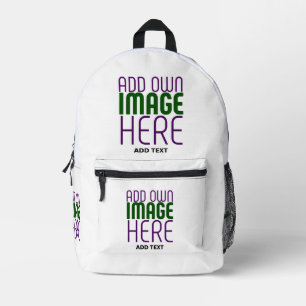 SAC À DOS IMPRIMÉ MODÈLE DE TEXTE D'IMAGE BLANCHE SIMPLE MODERNE