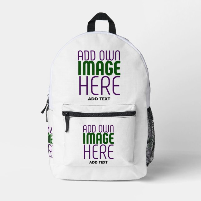 SAC À DOS IMPRIMÉ MODÈLE DE TEXTE D'IMAGE BLANCHE SIMPLE MODERNE (Recto)