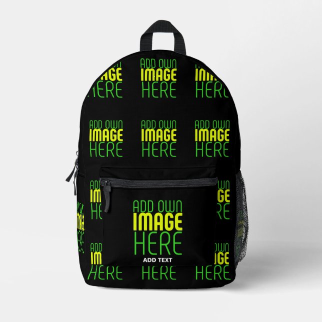 SAC À DOS IMPRIMÉ MODÈLE DE TEXTE D'IMAGE NOIRE SIMPLE ET MODERNE (Recto)