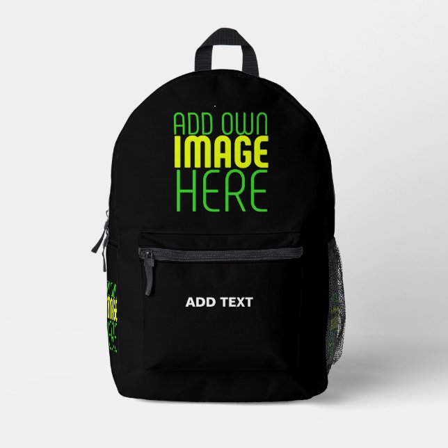 SAC À DOS IMPRIMÉ MODÈLE DE TEXTE D'IMAGE NOIRE SIMPLE ET MODERNE (Recto)