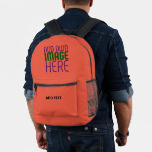 SAC À DOS IMPRIMÉ MODELE DE TEXTE D'IMAGE ROUGE TOMATE ÉDITABLE MODE