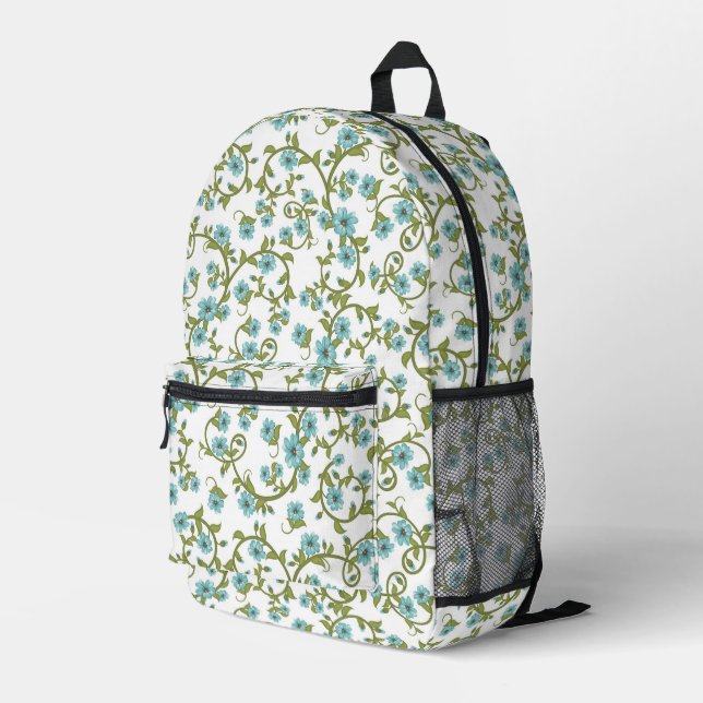 Sac À Dos Imprimé Modèle floral (Coin arrière droit)
