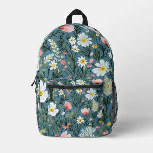 Sac À Dos Imprimé Modèle floral Cottagecore de prairie de fleurs sau