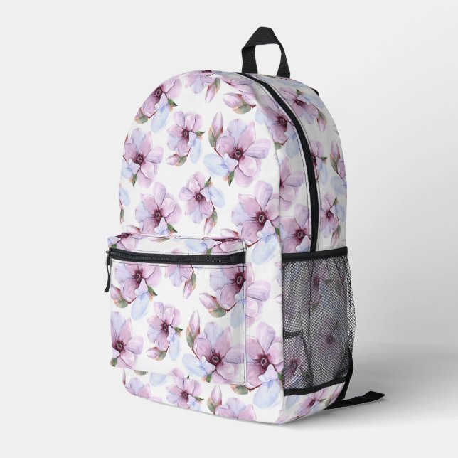 Sac À Dos Imprimé Modèle floral romantique (Coin arrière droit)
