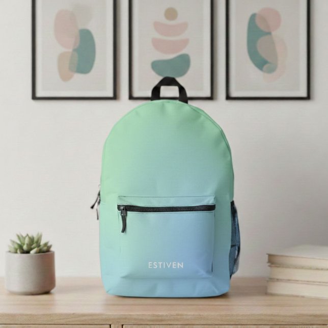 Sac À Dos Imprimé Modern Custom Name Gradient Backpack - Cool Soccer (Créateur téléchargé)