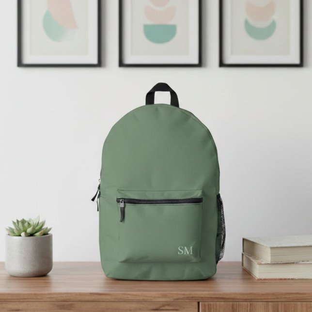 Sac À Dos Imprimé Modern Sage Green Minimalist Backpack - Classy  (Créateur téléchargé)