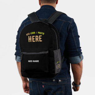 SAC À DOS IMPRIMÉ MODERNE ET MODERNE PERSONNALISABLE NOIR VÉRIFIÉ