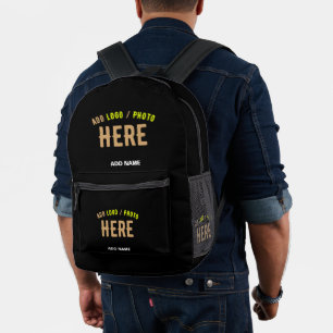 SAC À DOS IMPRIMÉ MODERNE ET MODERNE PERSONNALISABLE NOIR VÉRIFIÉ