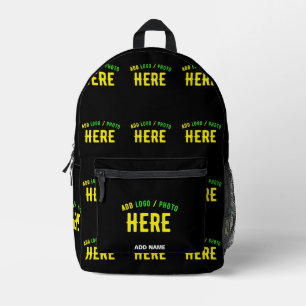 SAC À DOS IMPRIMÉ MODERNE ET MODERNE PERSONNALISABLE NOIR VÉRIFIÉ