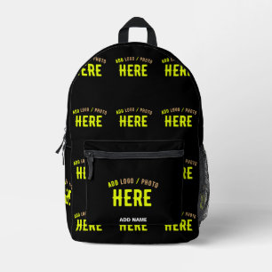 SAC À DOS IMPRIMÉ MODERNE ET MODERNE PERSONNALISABLE NOIR VÉRIFIÉ