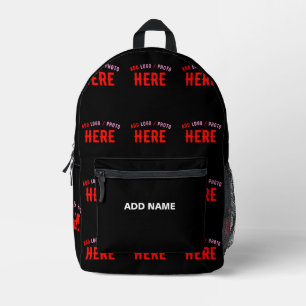 SAC À DOS IMPRIMÉ MODERNE ET MODERNE PERSONNALISABLE NOIR VÉRIFIÉ