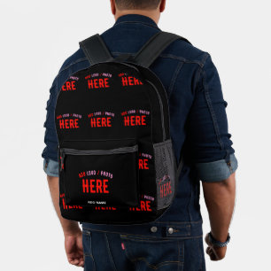 SAC À DOS IMPRIMÉ MODERNE ET MODERNE PERSONNALISABLE NOIR VÉRIFIÉ