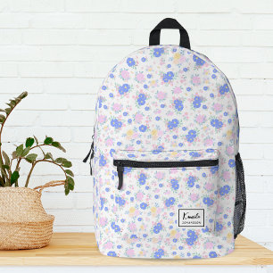 Sac À Dos Imprimé Moderne personnalisé Pastel Coquette motifs florau