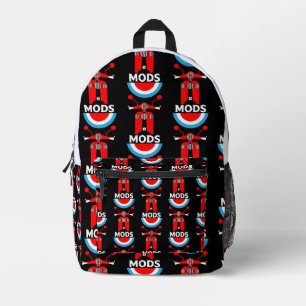 Sac À Dos Imprimé Mods et Rockers britanniques inspirés de l'ancien