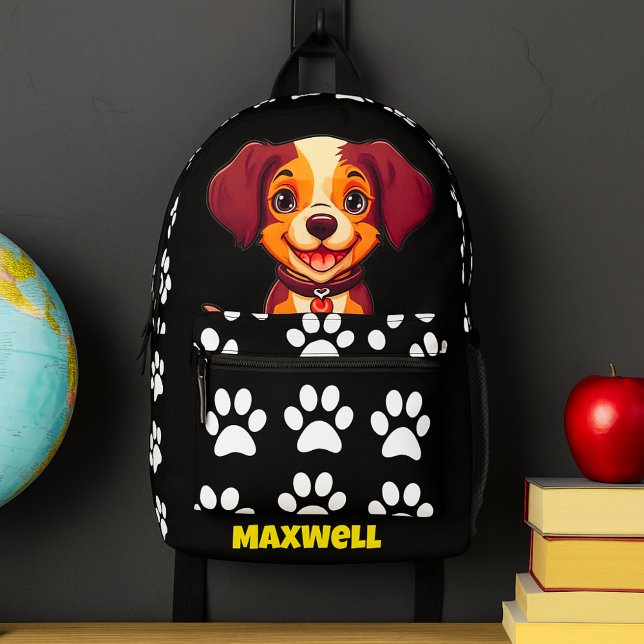 Sac À Dos Imprimé Mon chiot va à l'école (Back to school )